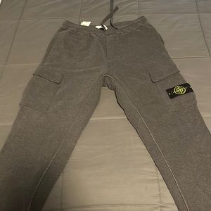 Stone Island Slim-Fit Tapered Logo-Appliquéd Cotton-Jersey Cargo Sweatpants